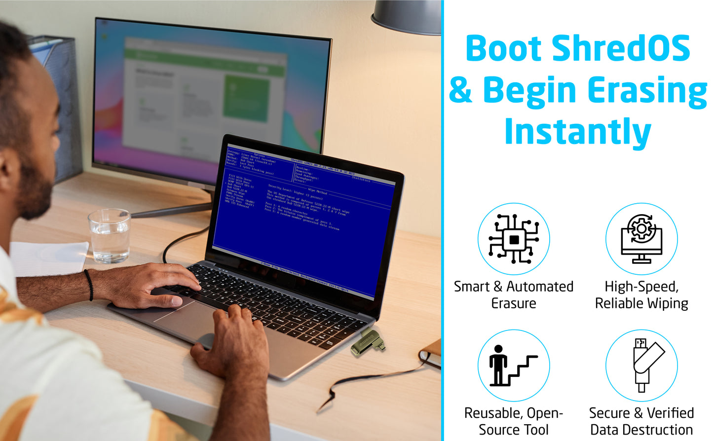 Beamo Hard Drive and SSD Data Eraser USB, Highly Secure Data Wiping Tool, The Industry Standard Data Wiping Software