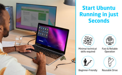 Beamo Ubuntu Desktop 24.04.3 LTS (Very Latest Release) 64-bit Bootable USB Flash Drive, Live USB for Installing and Repairing Ubuntu Desktop