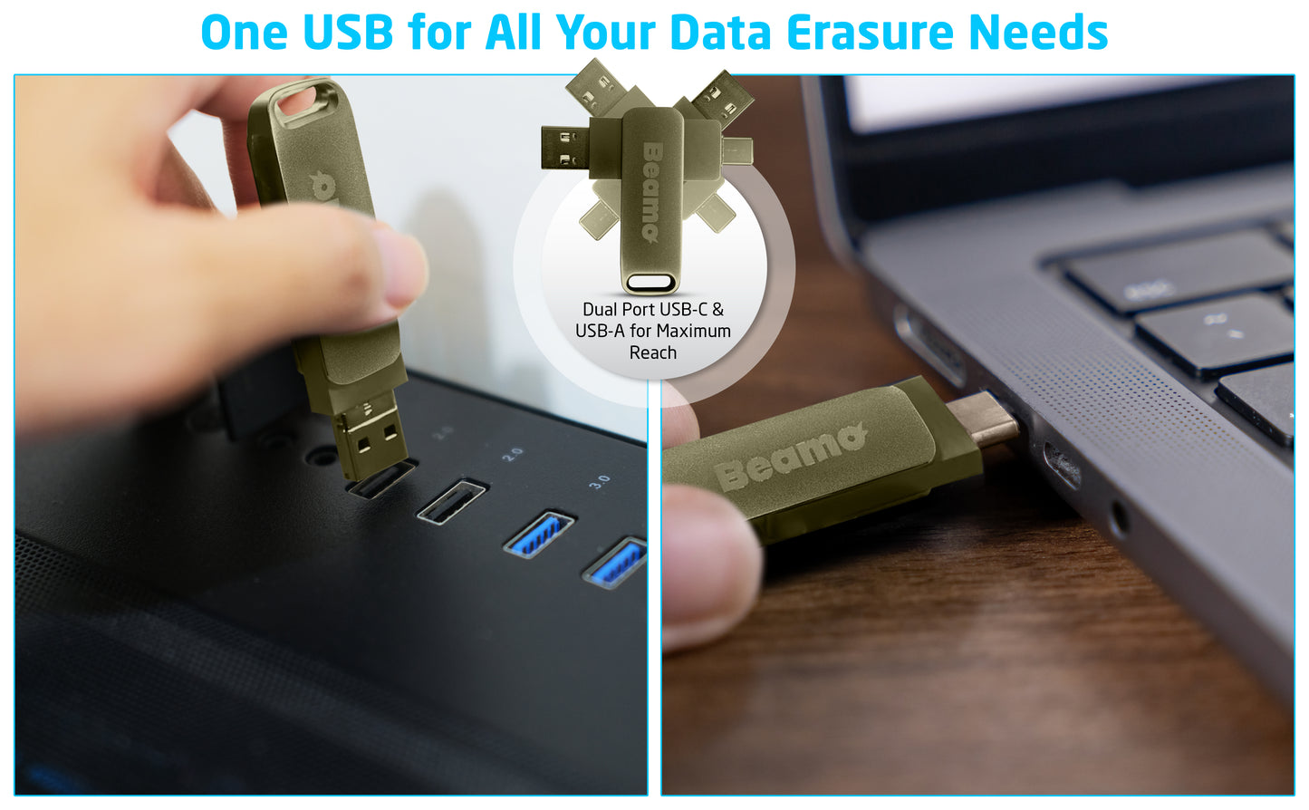 Beamo Hard Drive and SSD Data Eraser USB, Highly Secure Data Wiping Tool, The Industry Standard Data Wiping Software