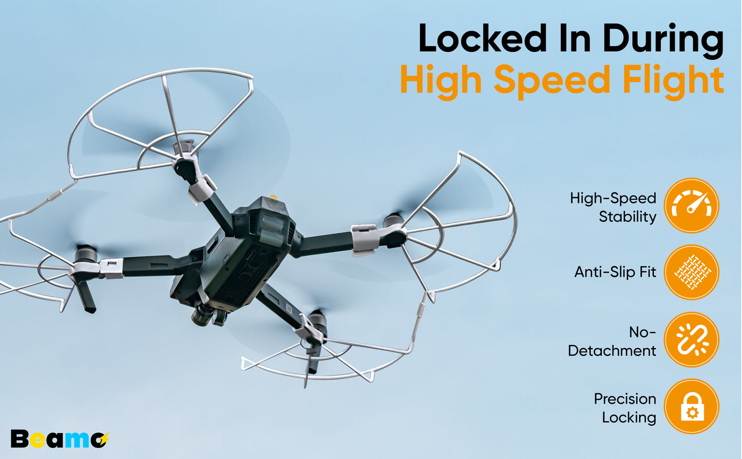 Beamo Propeller Guard for DJI Air 3S/Air 3 Drone, Protective Blade Guard Accessory for Safe Flying