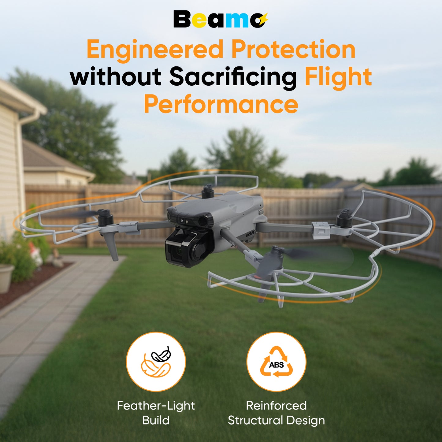 Beamo Propeller Guard for DJI Air 3S/Air 3 Drone, Protective Blade Guard Accessory for Safe Flying