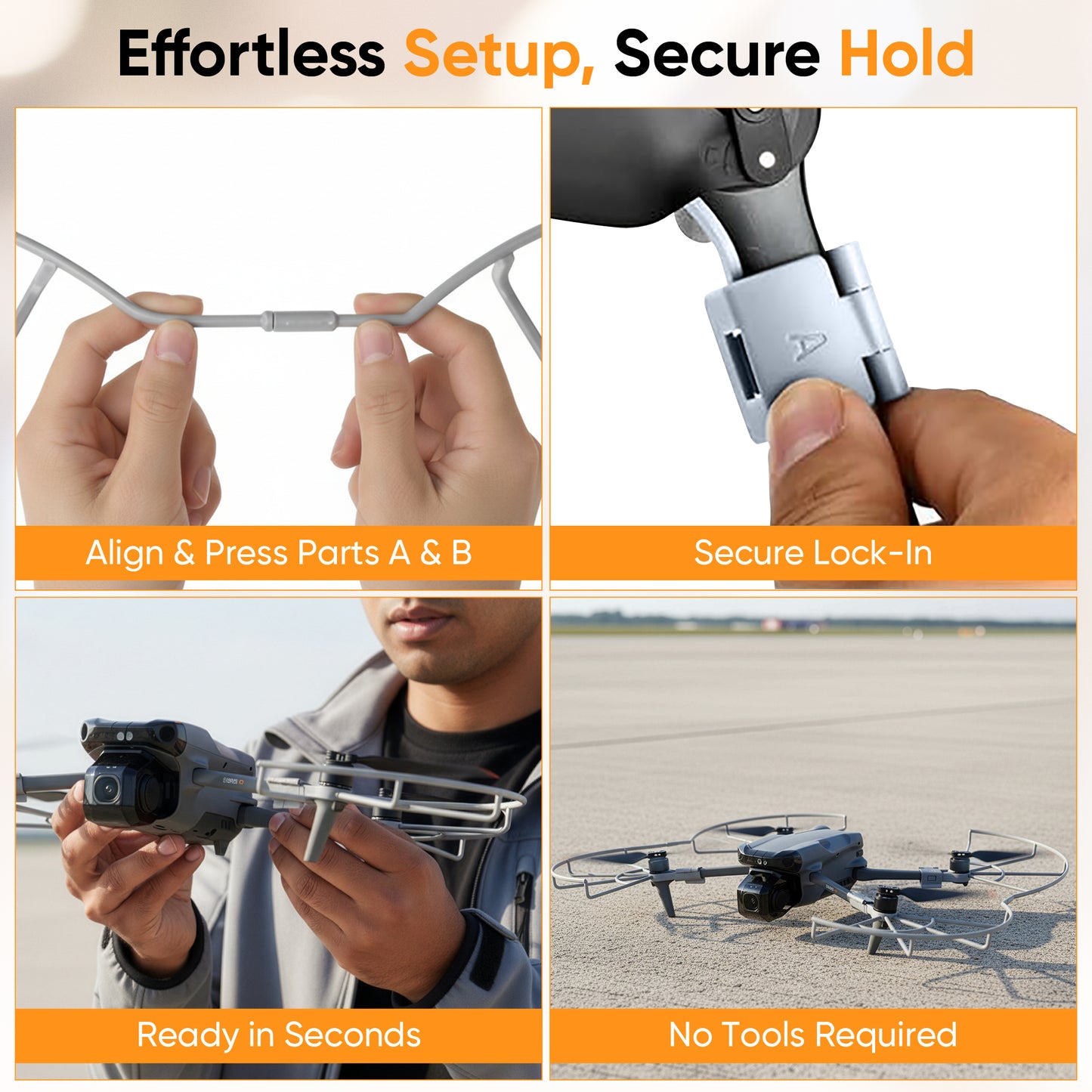 Beamo Propeller Guard for DJI Air 3S/Air 3 Drone, Protective Blade Guard Accessory for Safe Flying