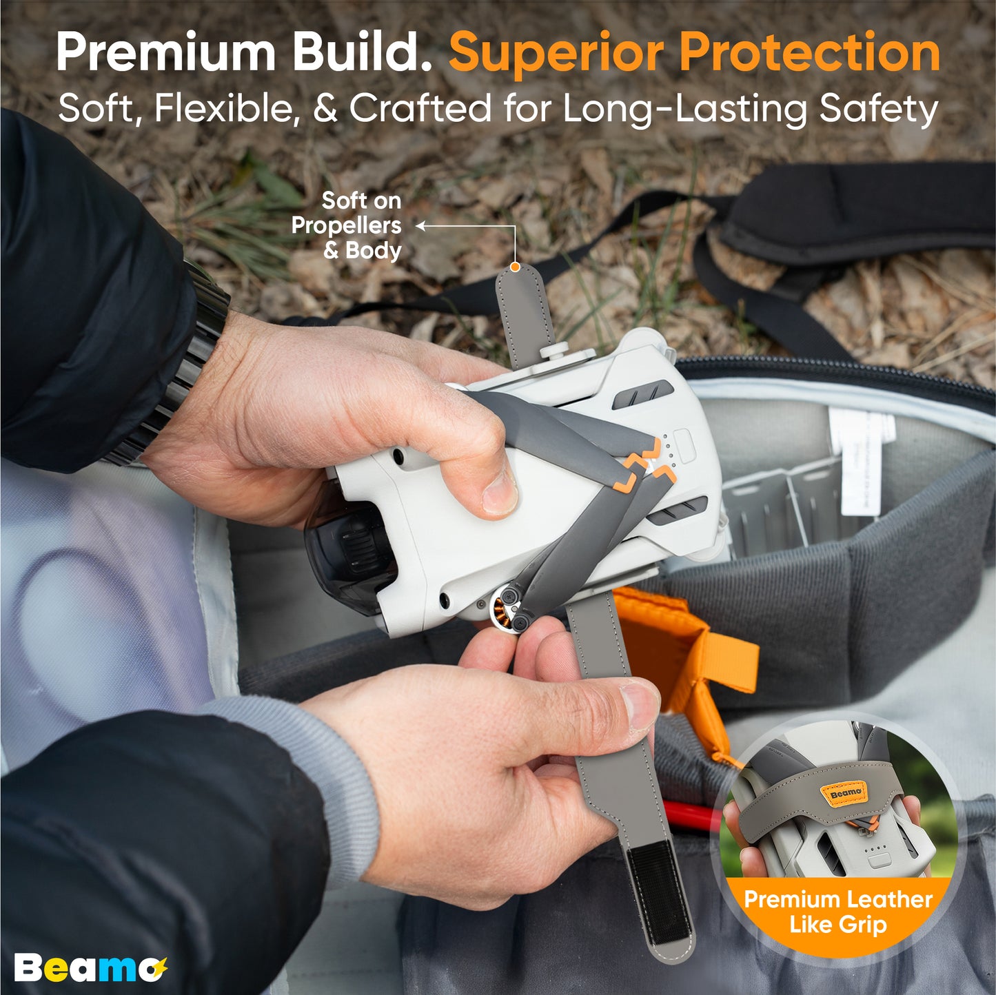 Beamo Propeller Strap Holder Guard for DJI Air 3/3s, Transport and Travel Protection Accessory