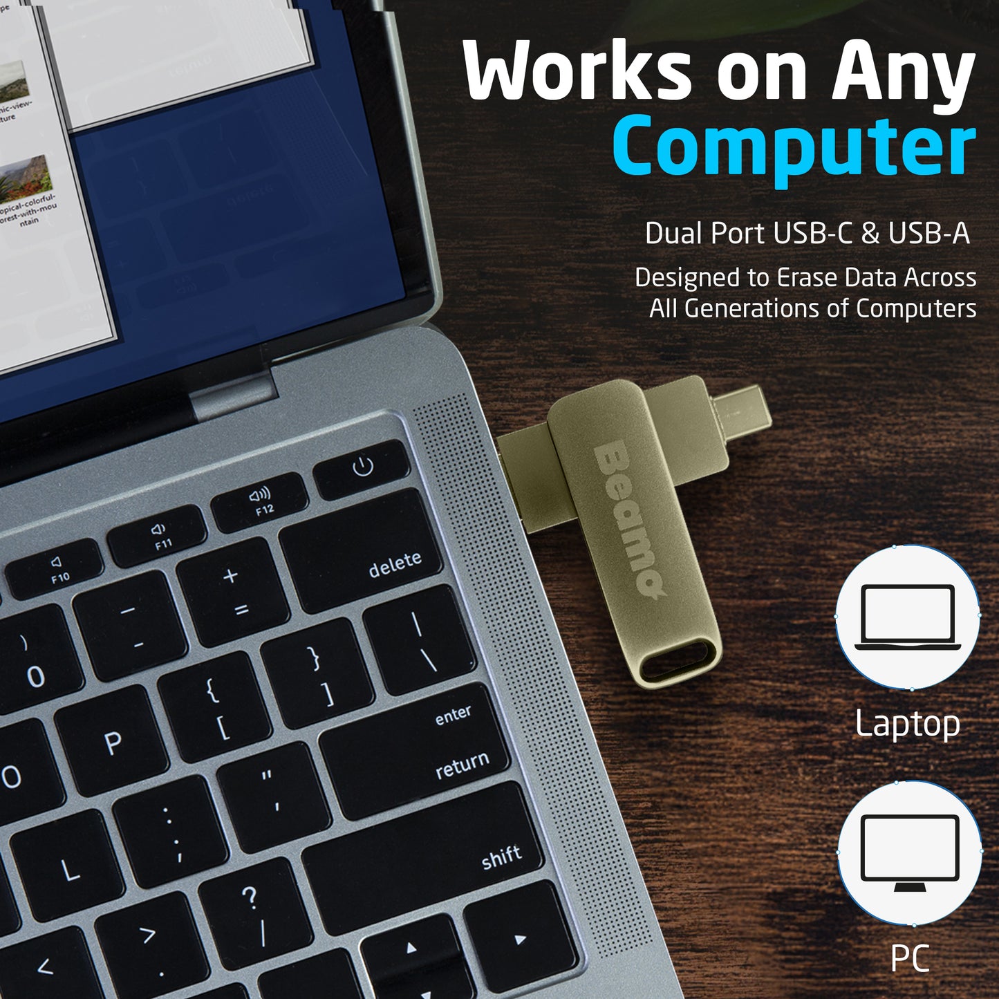 Beamo Hard Drive and SSD Data Eraser USB, Highly Secure Data Wiping Tool, The Industry Standard Data Wiping Software