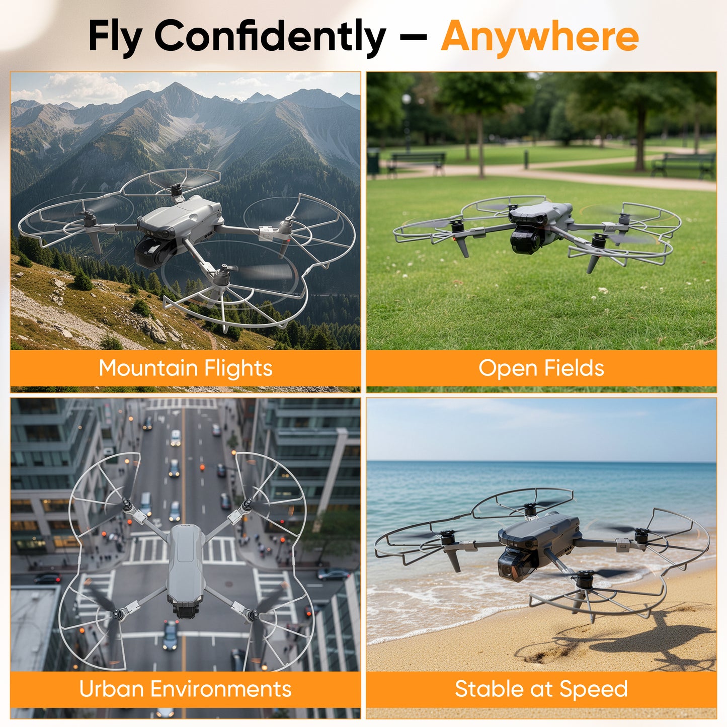 Beamo Propeller Guard for DJI Air 3S/Air 3 Drone, Protective Blade Guard Accessory for Safe Flying