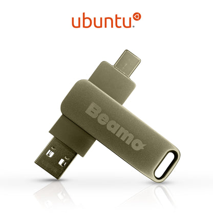 Beamo Ubuntu Desktop 24.04.3 LTS (Very Latest Release) 64-bit Bootable USB Flash Drive, Live USB for Installing and Repairing Ubuntu Desktop
