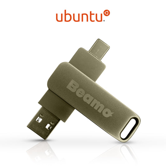 Beamo Ubuntu Desktop 24.04.3 LTS (Very Latest Release) 64-bit Bootable USB Flash Drive, Live USB for Installing and Repairing Ubuntu Desktop